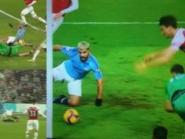 Agüero, auteur de trois buts. Captures/Movistar/ESPN