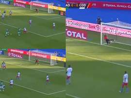 Amada nettoie la lucarne de la RDC dès la 8e minute. Captura/beINSports