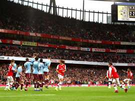 Aubameyang scored a stunning free-kick. Twitter/Arsenal