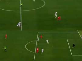 Superbe but du Gallois, le deuxième des 'Merengues'. Capture/BeINSports
