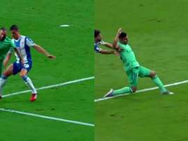 Casemiro broke the deadlock for Real Madrid at the RCDE Stadium. Capturas/Movistar