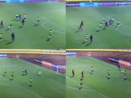 Iván Angulo anotó un auténtico golazo. Twitter/Jairocastillo88