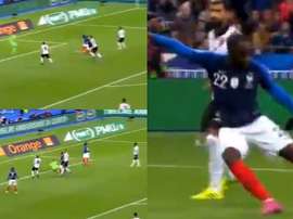 Ikoné golpeó la pelota con el interior. Capturas/Movistar