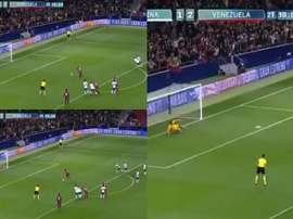 Le but insolite de Joseph face à l'Argentine. Capture/DAZN