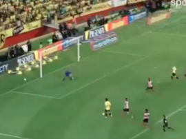 Le Brésilien a marqué deux buts avec le Barcelone Guayaquil. Capture/DirectT