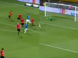 Lautaro marcó el quinto. Capturas/MovistarLigadeCampeones