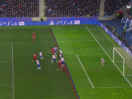 Mané abriu o marcador para o Liverpool no Dragão. Captura/Movistar