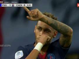 Neymar fez o seu primeiro gol na temporada 2018/19. Captura/ESPN