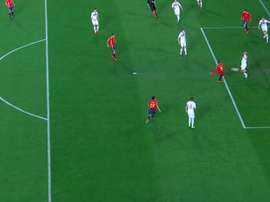 Rodrigo a inscrit le premier but de l'Espagne pour ces qualif'. Capture/RTVE