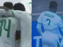 Sagna scored the first goal of the tournament after nine seconds. Captura/DirectTV
