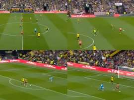 Long marque le but le plus rapide de l'histoire de la Premier League. Capture/Movistar