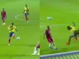 Le but de Zapata. Capture/Dazn