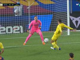No le hacía falta al Barça, pero Pau le regaló el cuarto. Captura/MovistarLaLiga