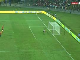 No subió al marcador, pese a que entra claramente. Captura/GOL