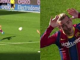Griezmann segna il gol del raddoppio. Movistar+LaLiga