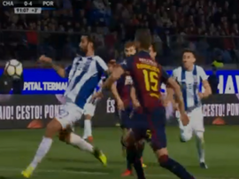 Golaço de Sérgio Oliveira frente ao Chaves. Captura/Twitter
