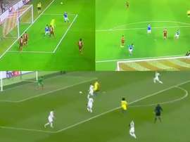 Goles en Kiev y Salzburgo. Capturas/Movistar