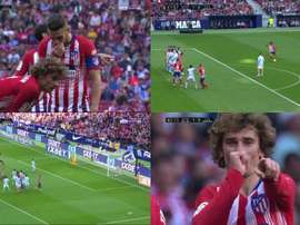 Griezmann, auteur d'un magnifique coup franc. Capture/BeInSports
