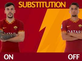 Carles Pérez debutó con la Roma. Twitter/OfficialASRoma
