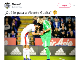 Guaita y Tomkins protagonizaron una imagen muy curiosa. Milivojević