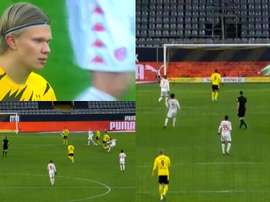 Annullato il gol del vantaggio a Haaland. MovistarLigadeCampeones