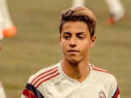 Hachim Mastour, jugador del Milan, en un partido con el equipo italiano. Haider Alhuraifi.