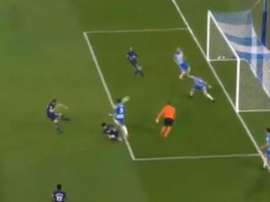 Kane put Spurs ahead for all of two minutes in the second half. Screenshot