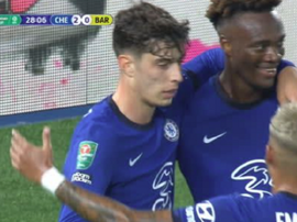 Havertz marcó su primer gol con el Chelsea. Captura/BeINSports