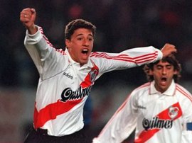 Hernán Crespo, héroe de River. AFP