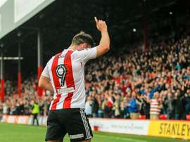 Hogan has scored 14 Championship goals for Brentford this season. BrentfordFC