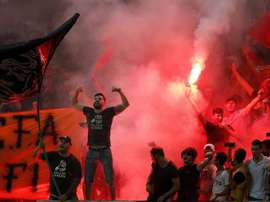 L'effectif du Dynamo Bucarest au bord de la grève. EFE