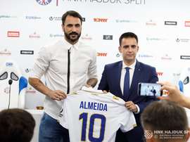O internacional português vai ser o novo camisola '10' dos croatas. Twitter/Hajduk