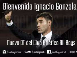 Igancio González, nuevo técnico de All Boys. CAAllBoys