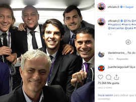Mourinho e Casillas deixaram o passado para trás. Instagram/oficialrc3