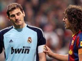 Casillas et Puyol lors d'un 'Clasico'. EFE