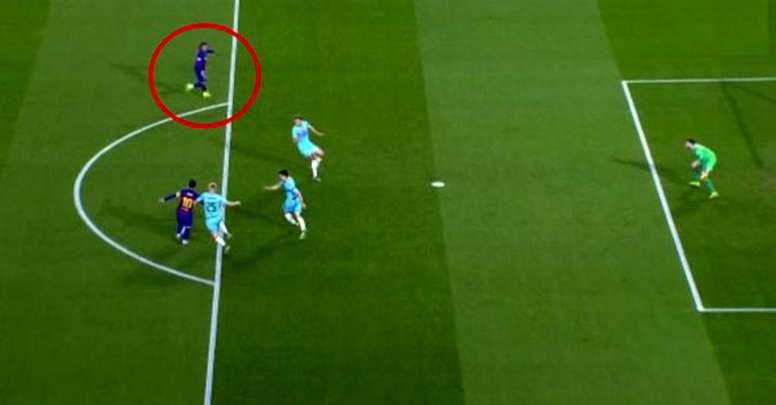 Quand Messi trouve le poteau... alors qu'il aurait pu trouver Griezmann. aptura/MovistarLigadeCampeo