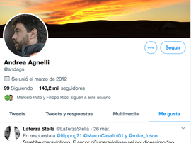 Agnelli e il curioso 'like' su Twitter. Twitter/AndreaAgnelli
