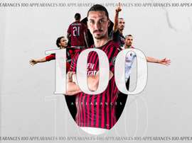 Contra o Parma, Ibrahimovic chegou a 100 partidas com o Milan. Twitter/ACMilan