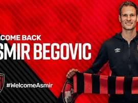 Imagen de Asmir Begovic como nuevo jugador del Bournemouth. AFP