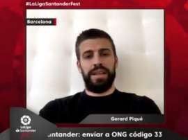 Piqué otimista contra o coronavírus. Captura/LaLiga