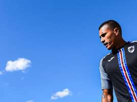 Jeison Murillo pode voltar ao futebol espanhol. Twitter/Sampdoria