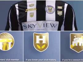 Imagen de la camiseta del St. Mirren y los parches personalizados. Twitter