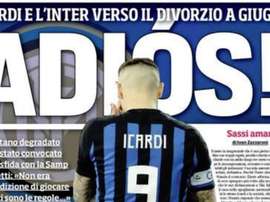 Icardi en pleine guerre avec l'Inter Milan. IlCorrieredelloSport