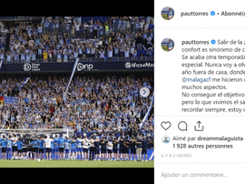Pau Torres, Alejo y Koné se despidieron del Málaga. Captura/PauTorres
