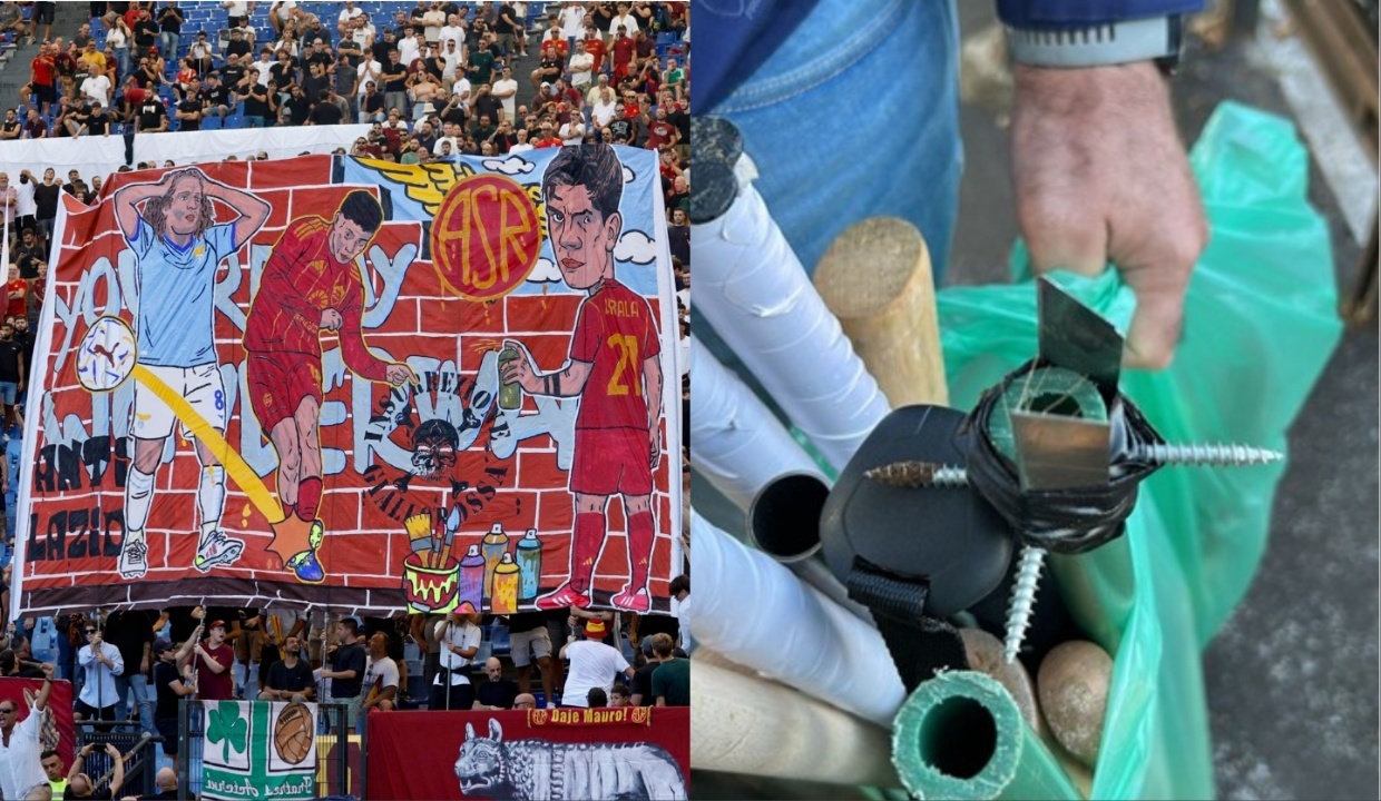 Derby ad alta tensione: sequestrato arsenale vicino all'Olimpico