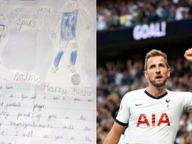 Imagem de carta de fãs de Harry Kane. Twitter/HKane