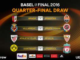 Image des affrontements de quarts de finale de la Ligue Europa. UEFA