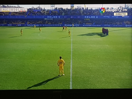 El club le debe tres nóminas a los jugadores. Captura/LaLiga123TV