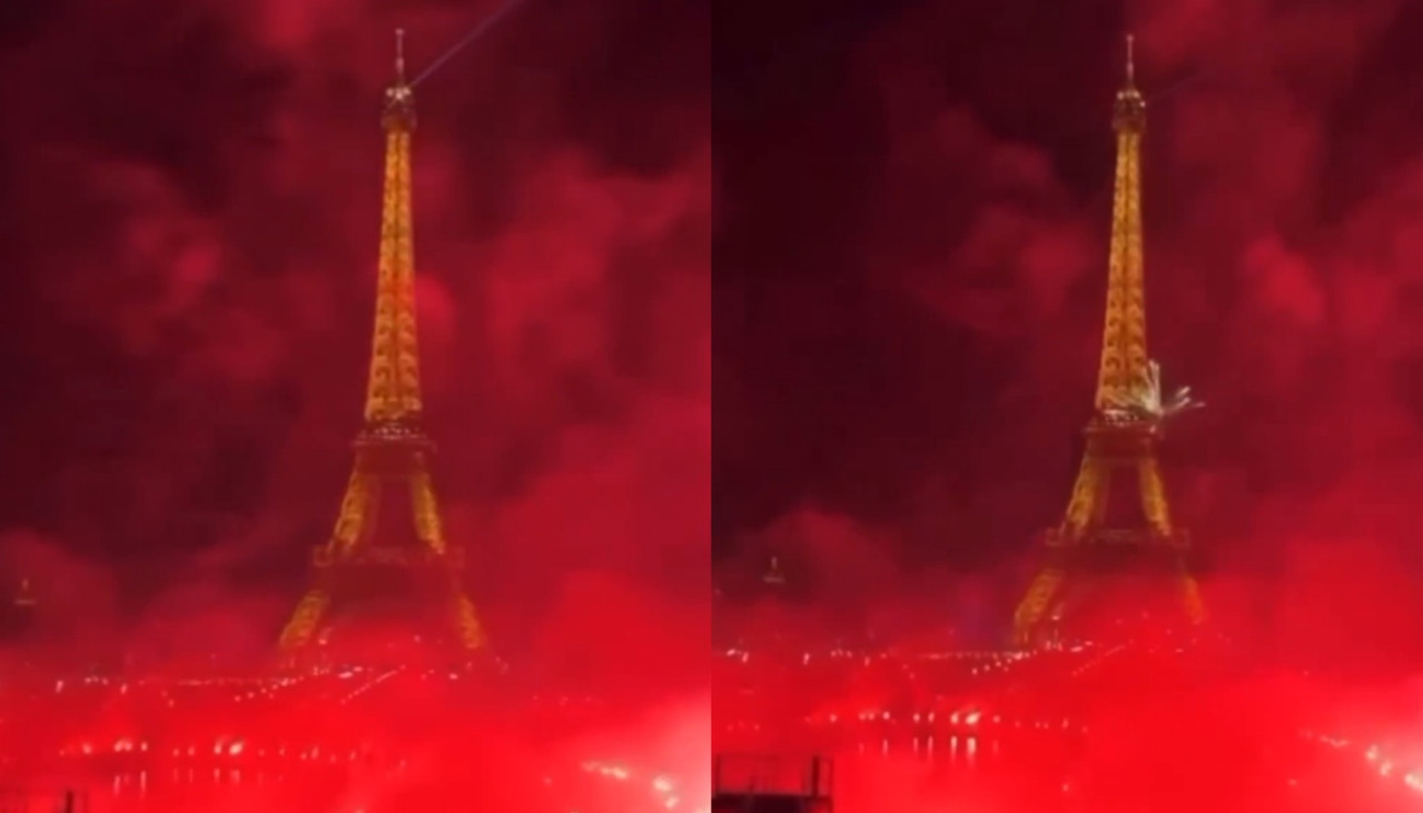 Detienen a 40 ultras del PSG por encender pirotecnia alrededor de la Torre Eiffel