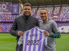Nacho cumplirá cuatro años en el Valladolid. Twitter/RealValladolid
